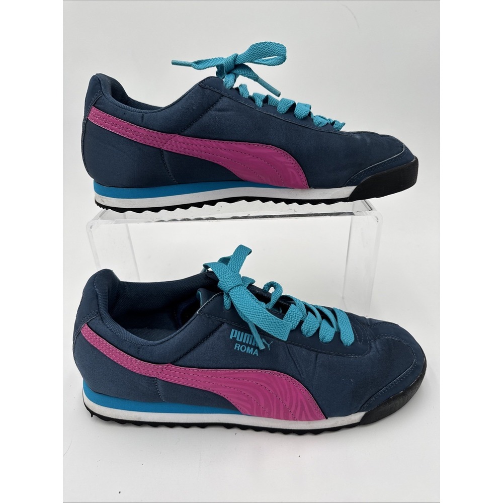 Puma Roma Sl Nbk Jr, Blue/purple/bluebird, Sz 9